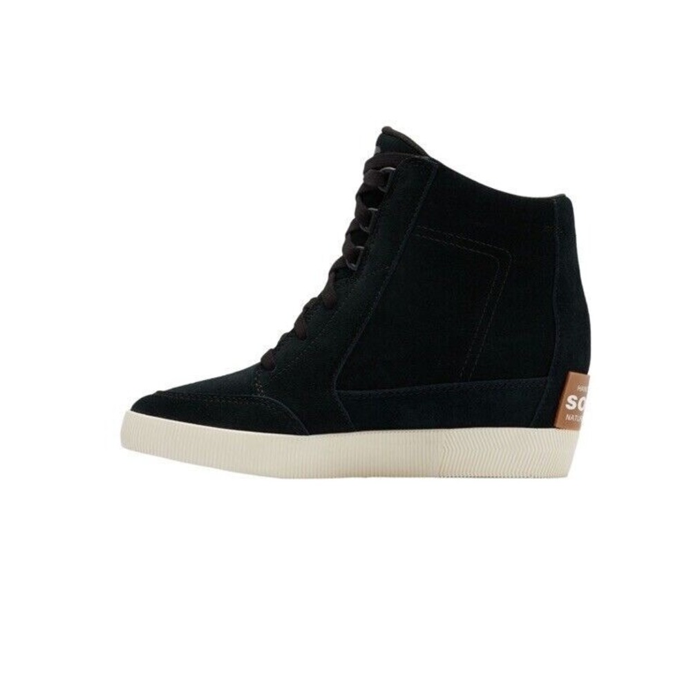 Sorel Women's Out N About Wedge Boots - Black, Sea Salt - Sz 5.5 $140 NEW